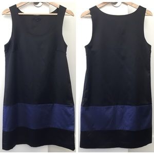 Theory Tank Shift Dress Colorblock Satin Sz 8